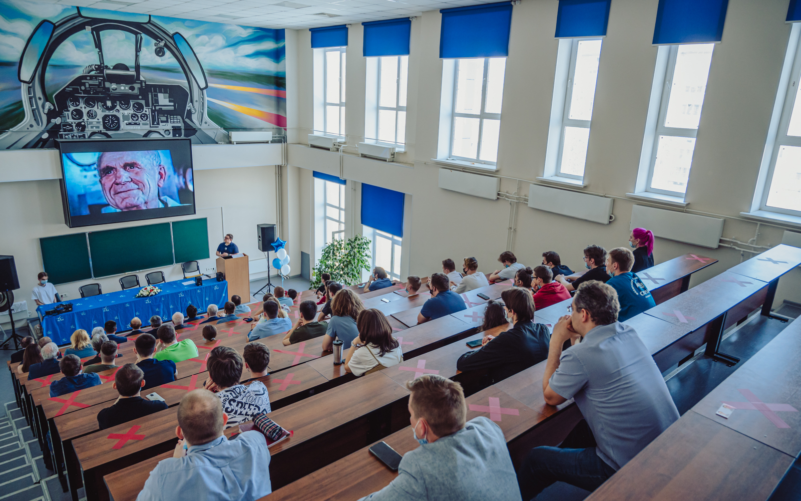 An auditorium after Arkhip Lyulka opened in MAI